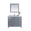 Laviva Wilson 42, Grey Cabinet & White Carrara Countertop 313ANG-42G-WC